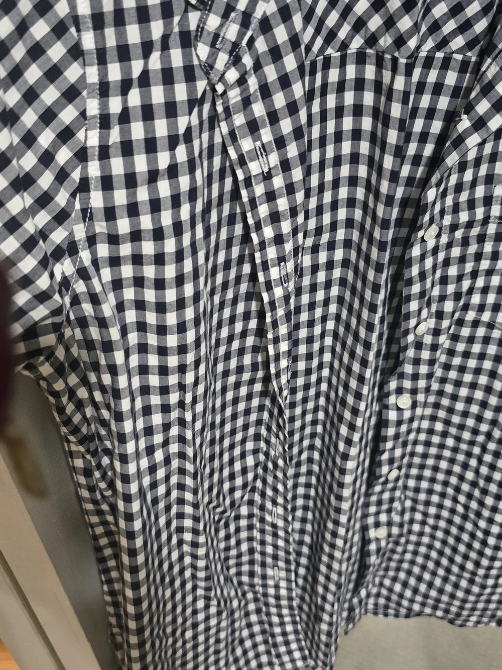 J.Crew Black & White Gingham Button-Up